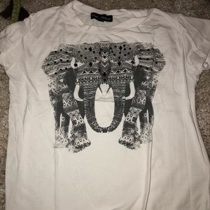 Elephant flowy tee
